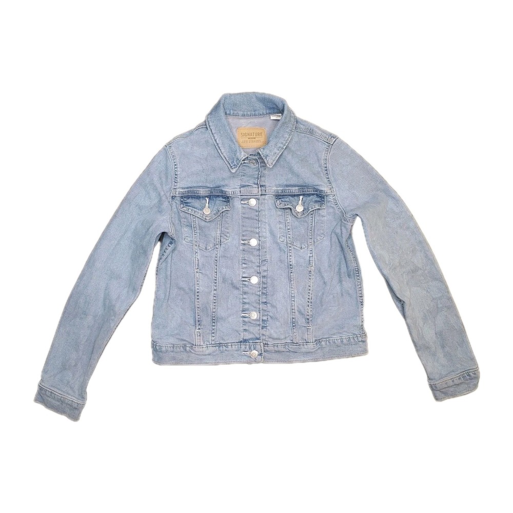 Levi's Strauss Signature Womens L Light-Wash DenimClassic Trucker Jean Jacket